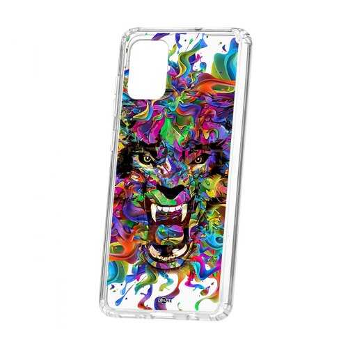 Чехол Kruche Samsung Galaxy A71 Print Colored beast в Фианит-Ломбард
