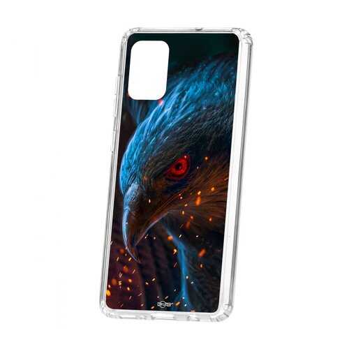 Чехол Kruche Samsung Galaxy A71 Print Орел в Фианит-Ломбард