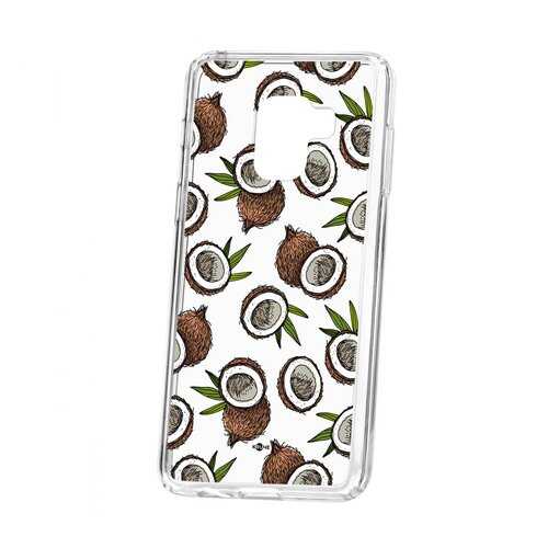 Чехол Kruche Samsung Galaxy A8 2018 (A530) Print Кокосы в Фианит-Ломбард