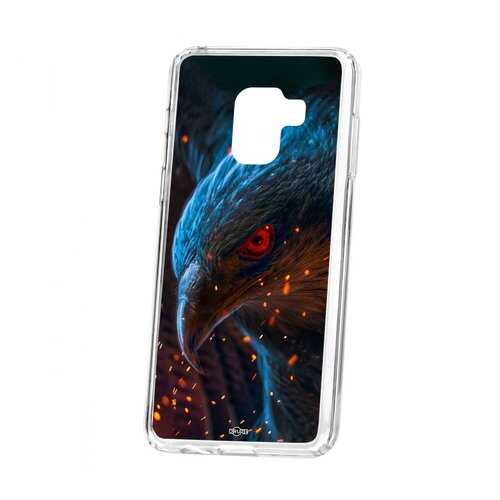 Чехол Kruche Samsung Galaxy A8 2018 (A530) Print Орел в Фианит-Ломбард