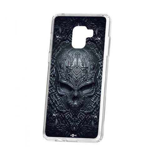 Чехол Kruche Samsung Galaxy A8+ 2018 (A730) Print Череп техно в Фианит-Ломбард