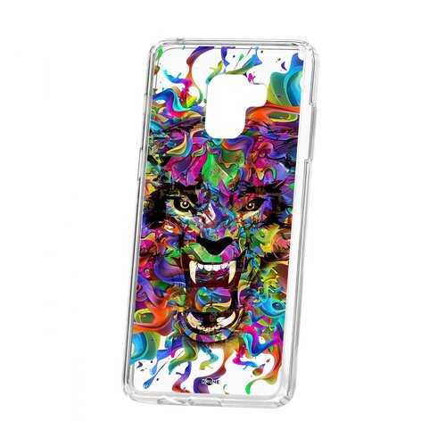 Чехол Kruche Samsung Galaxy A8+ 2018 (A730) Print Colored beast в Фианит-Ломбард