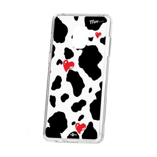 Чехол Kruche Samsung Galaxy A8+ 2018 (A730) Print Корова в Фианит-Ломбард
