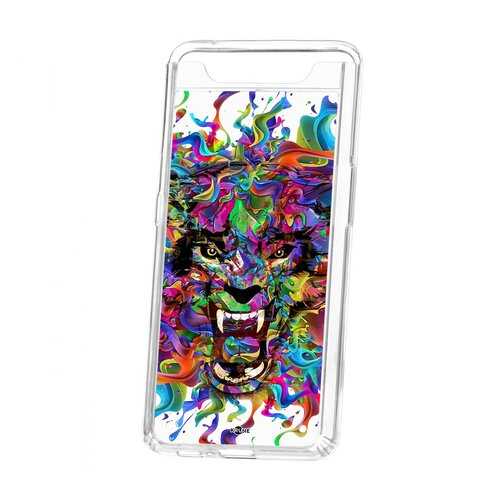 Чехол Kruche Samsung Galaxy A80 Print Colored beast в Фианит-Ломбард
