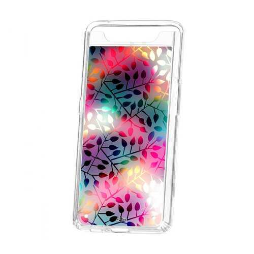 Чехол Kruche Samsung Galaxy A80 Print Цветные листья в Фианит-Ломбард