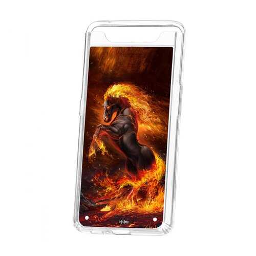 Чехол Kruche Samsung Galaxy A80 Print Конь огонь в Фианит-Ломбард