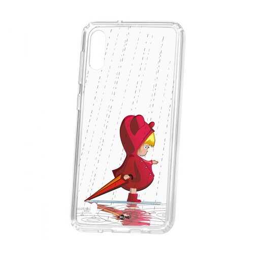 Чехол Kruche Samsung Galaxy M10 Print Девочка с зонтом в Фианит-Ломбард