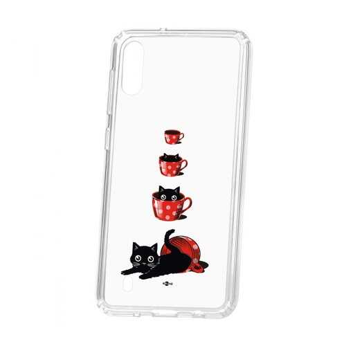 Чехол Kruche Samsung Galaxy M10 Print Котенок в чашке в Фианит-Ломбард