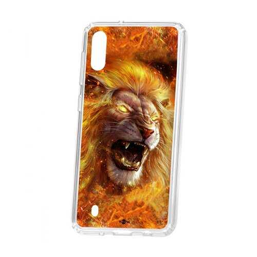 Чехол Kruche Samsung Galaxy M10 Print Лев в Фианит-Ломбард