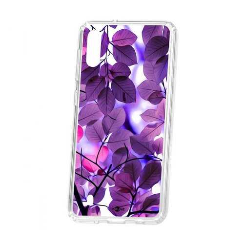 Чехол Kruche Samsung Galaxy M10 Print Purple leaves в Фианит-Ломбард