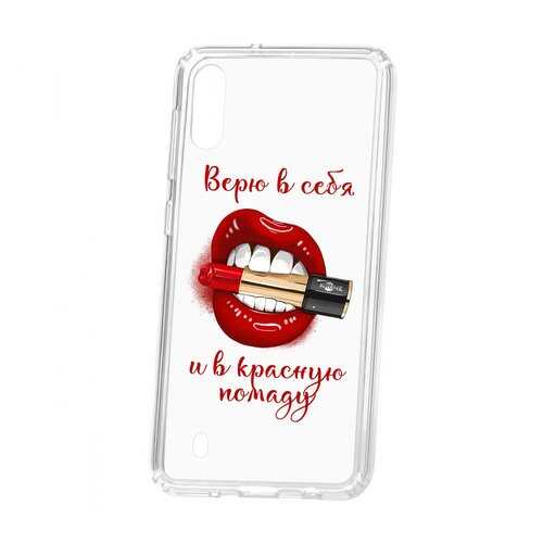 Чехол Kruche Samsung Galaxy M10 Print Red lipstick в Фианит-Ломбард