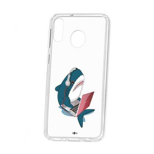 Чехол Kruche Samsung Galaxy M20 Print Акула в Фианит-Ломбард