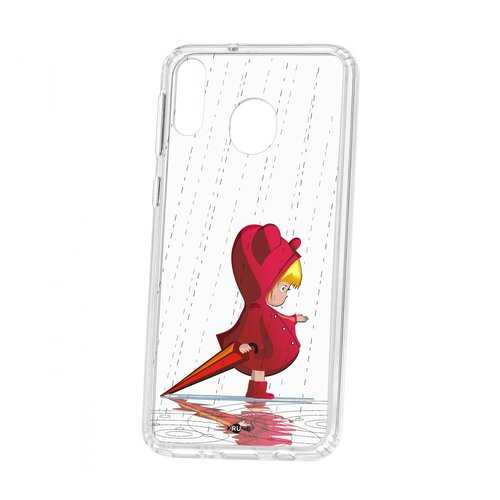 Чехол Kruche Samsung Galaxy M20 Print Девочка с зонтом в Фианит-Ломбард