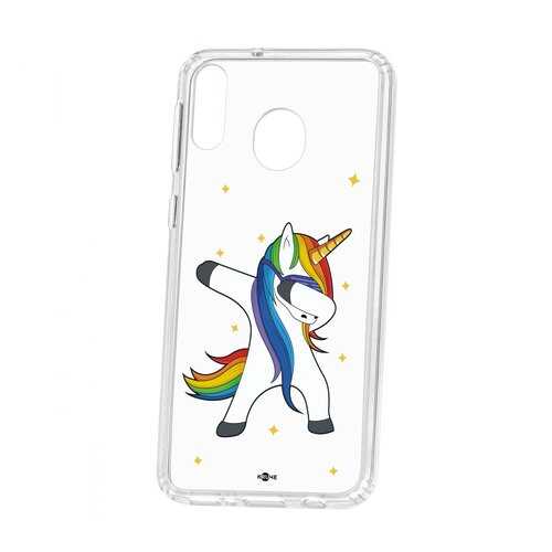 Чехол Kruche Samsung Galaxy M20 Print Единорожка в Фианит-Ломбард