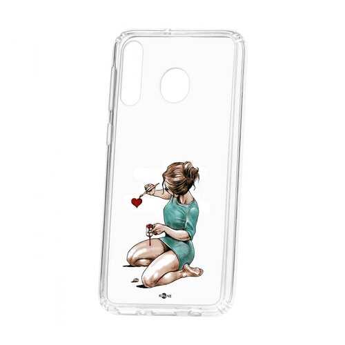 Чехол Kruche Samsung Galaxy M30 Print Рисуя любовь в Фианит-Ломбард