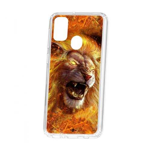Чехол Kruche Samsung Galaxy M30S Print Лев в Фианит-Ломбард