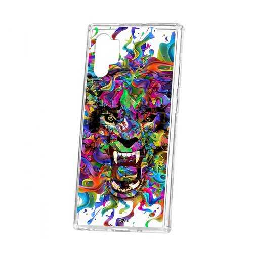Чехол Kruche Samsung Galaxy Note 10+ Print Colored beast в Фианит-Ломбард