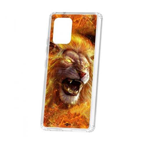 Чехол Kruche Samsung Galaxy S10 Lite Print Лев в Фианит-Ломбард
