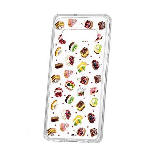 Чехол Kruche Samsung Galaxy S10+ Print Cake в Фианит-Ломбард