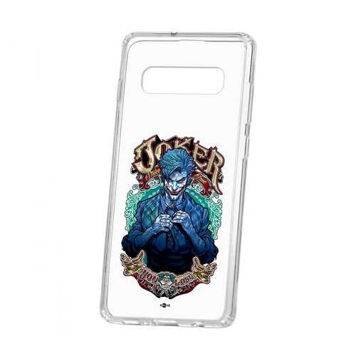 Чехол Kruche Samsung Galaxy S10+ Print Джокер в Фианит-Ломбард