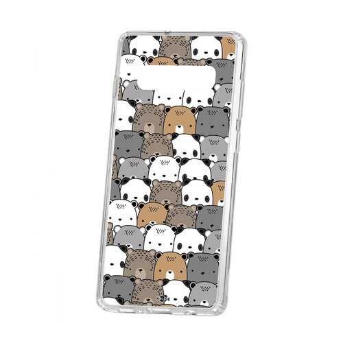 Чехол Kruche Samsung Galaxy S10+ Print Медвежата в Фианит-Ломбард