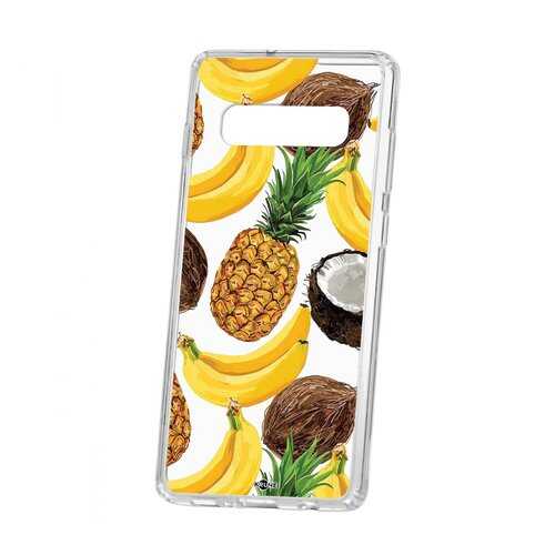 Чехол Kruche Samsung Galaxy S10+ Print Тропический микс в Фианит-Ломбард