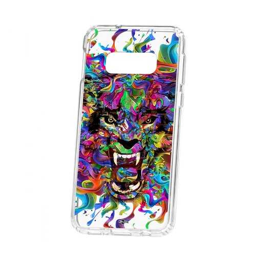 Чехол Kruche Samsung Galaxy S10e Print Colored beast в Фианит-Ломбард