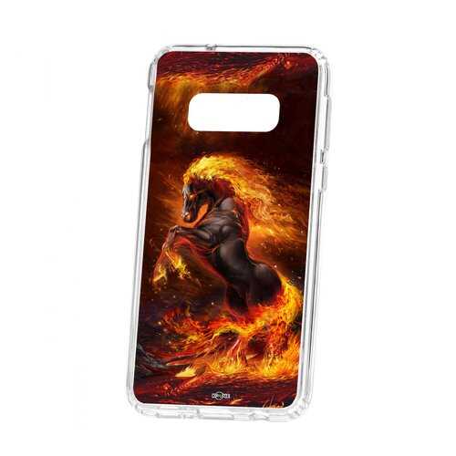Чехол Kruche Samsung Galaxy S10e Print Конь огонь в Фианит-Ломбард