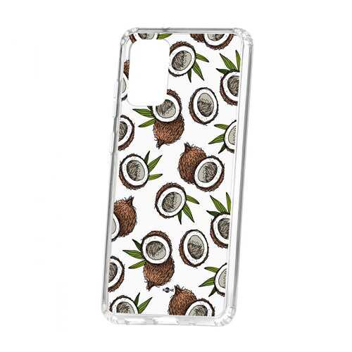Чехол Kruche Samsung Galaxy S20 Plus Print Кокосы в Фианит-Ломбард