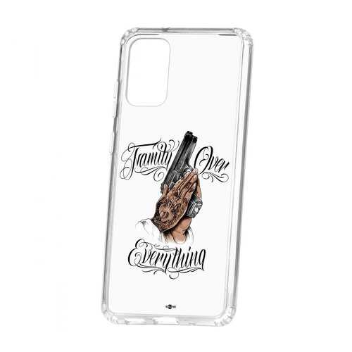Чехол Kruche Samsung Galaxy S20 Plus Print Семья превыше в Фианит-Ломбард