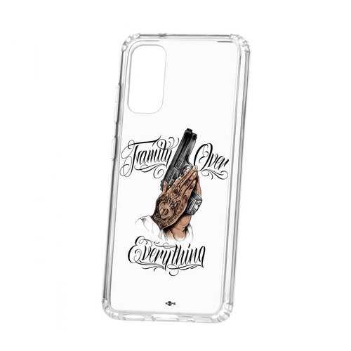 Чехол Kruche Samsung Galaxy S20 Print Семья превыше в Фианит-Ломбард