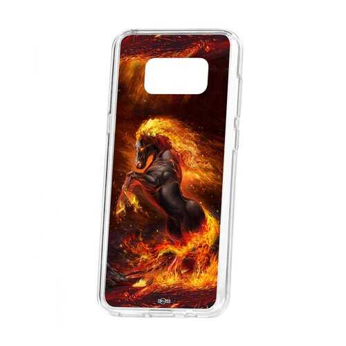 Чехол Kruche Samsung Galaxy S8 Plus Print Конь огонь в Фианит-Ломбард