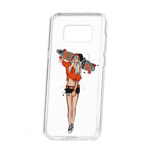 Чехол Kruche Samsung Galaxy S8 Plus Print Лонгборд в Фианит-Ломбард
