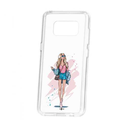 Чехол Kruche Samsung Galaxy S8 Print Fashion Girl в Фианит-Ломбард