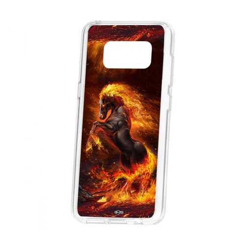 Чехол Kruche Samsung Galaxy S8 Print Конь огонь в Фианит-Ломбард