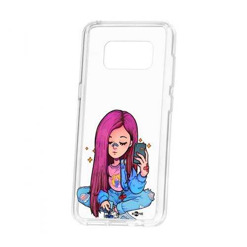 Чехол Kruche Samsung Galaxy S8 Print Pink Hair в Фианит-Ломбард