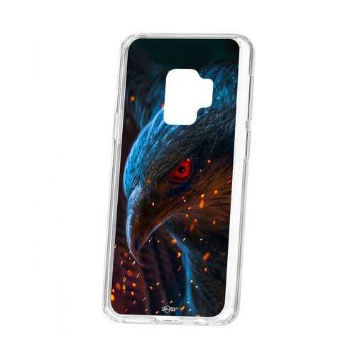 Чехол Kruche Samsung Galaxy S9 Print Орел в Фианит-Ломбард