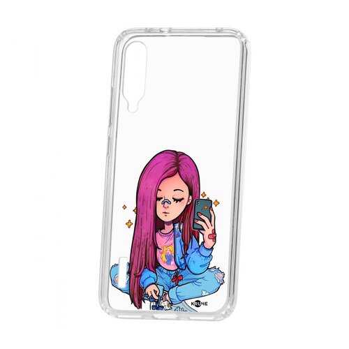 Чехол Kruche Xiaomi Mi A3 Print Pink Hair в Фианит-Ломбард