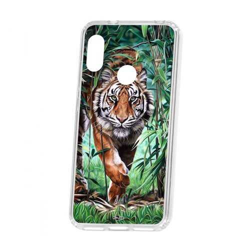Чехол Kruche Xiaomi Redmi 6 Pro Print Крадущийся тигр в Фианит-Ломбард