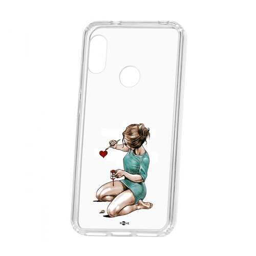 Чехол Kruche Xiaomi Redmi 6 Pro Print Рисуя любовь в Фианит-Ломбард