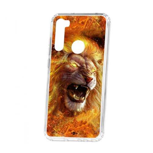Чехол Kruche Xiaomi Redmi Note 8T Print Лев в Фианит-Ломбард