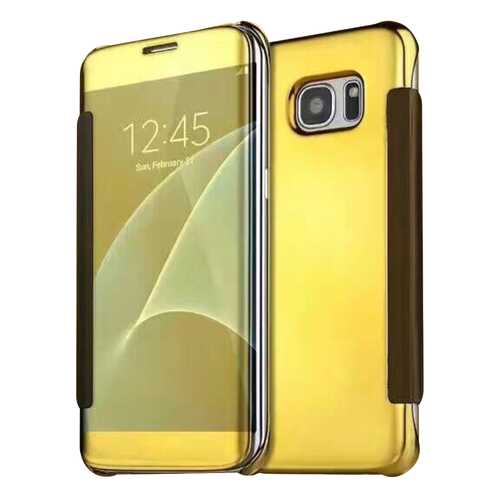 Чехол MyPads для Samsung Galaxy S7 edge G9350/G935 5.5 Clear View Cover Gold в Фианит-Ломбард