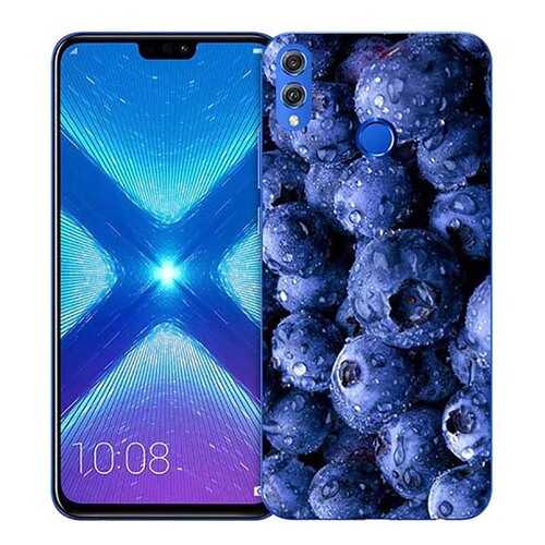 Чехол RE:PA для Huawei Honor 8X с принтом Черника в Фианит-Ломбард