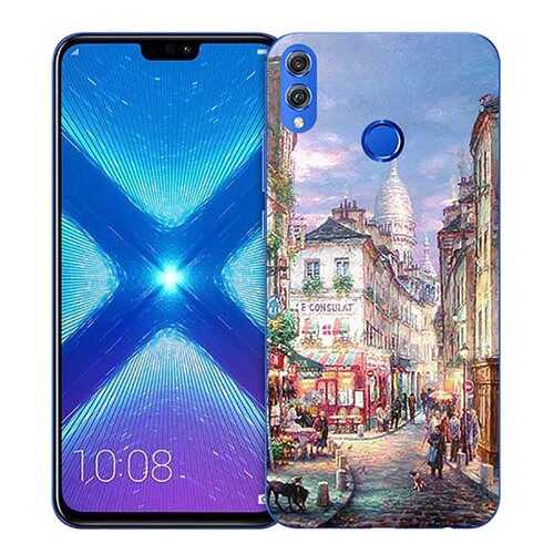 Чехол RE:PA для Huawei Honor 8X с принтом Пейзаж Монмартра в Фианит-Ломбард