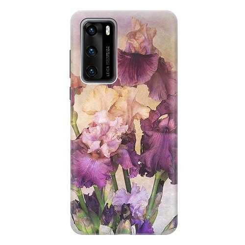 Чехол RE:PA для Huawei P40 с принтом Фиолетовые цветы в Фианит-Ломбард
