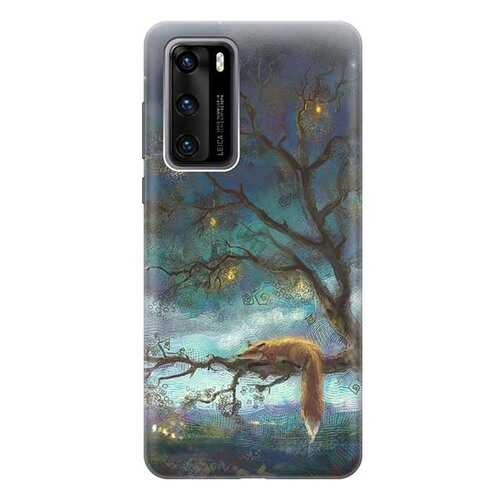 Чехол RE:PA для Huawei P40 с принтом Лиса на дереве в Фианит-Ломбард