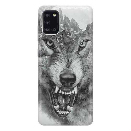 Чехол RE:PA для Samsung Galaxy A31 с принтом Волк в горах в Фианит-Ломбард