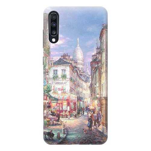 Чехол RE:PA для Samsung Galaxy A70 с принтом Пейзаж Монмартра в Фианит-Ломбард