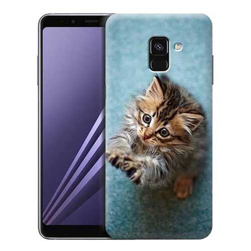 Чехол RE:PA для Samsung Galaxy A8 (2018) SM-A530 с принтом Котёнок на голубом в Фианит-Ломбард
