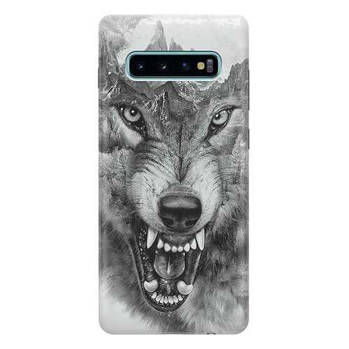Чехол RE:PA для Samsung Galaxy S10+ с принтом Волк в горах в Фианит-Ломбард